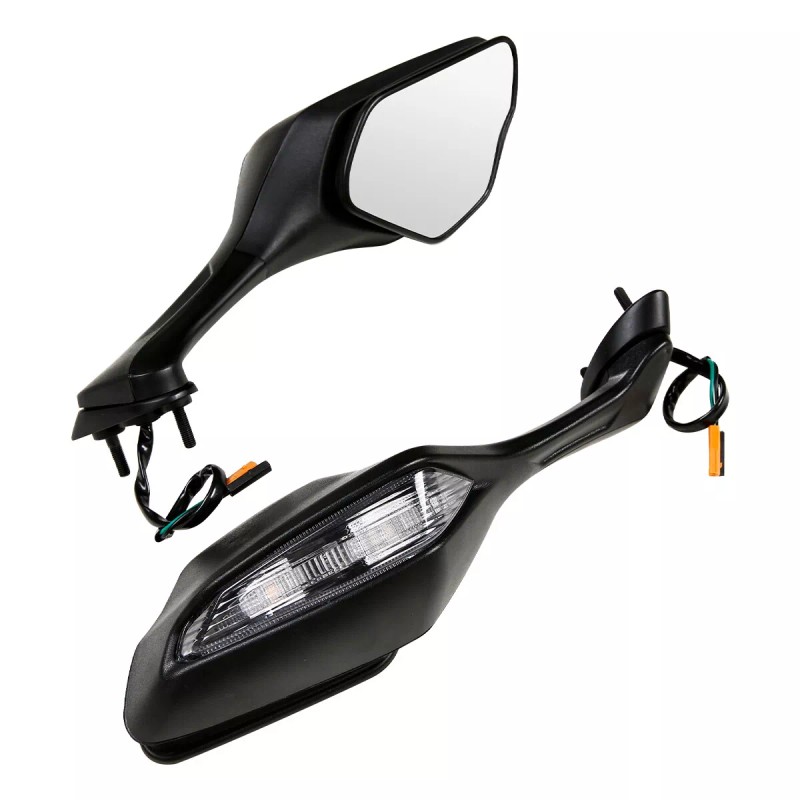 TCMT Rear View Mirrors LED Turn Signals Fit For Honda