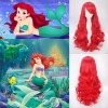 generic A Peluca De Cosplay Rizada Larga Roja Ariel Sirenita
