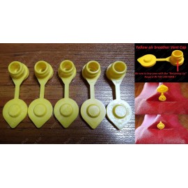 TRI-SURE 5 Yellow VENT CAPS Gas Can Vents Heavy Duty FIX YOUR CAN - EASY INSTALL 5 GALLON