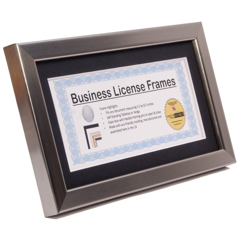 CreativePF [4-6x11ss-b] Stainless Steel Business License Certificate Frames for Professionals