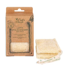 Croll & Denecke Twin pack loofah sponge, loofah washing up sponge