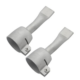Ollanoos 2 Pcs Welding Gun Flat Nozzle 20mm, Flat Welding Nozzle Set Hot Air Gun Nozzle for Welding PP PVC Plastic Sheet Heat Gun Accessories Welding Tools Stainless Steel Hot Air Gun Welding Nozzle
