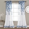 Lush Decor Tanisha Curtains - Sheer Window Panel Set -