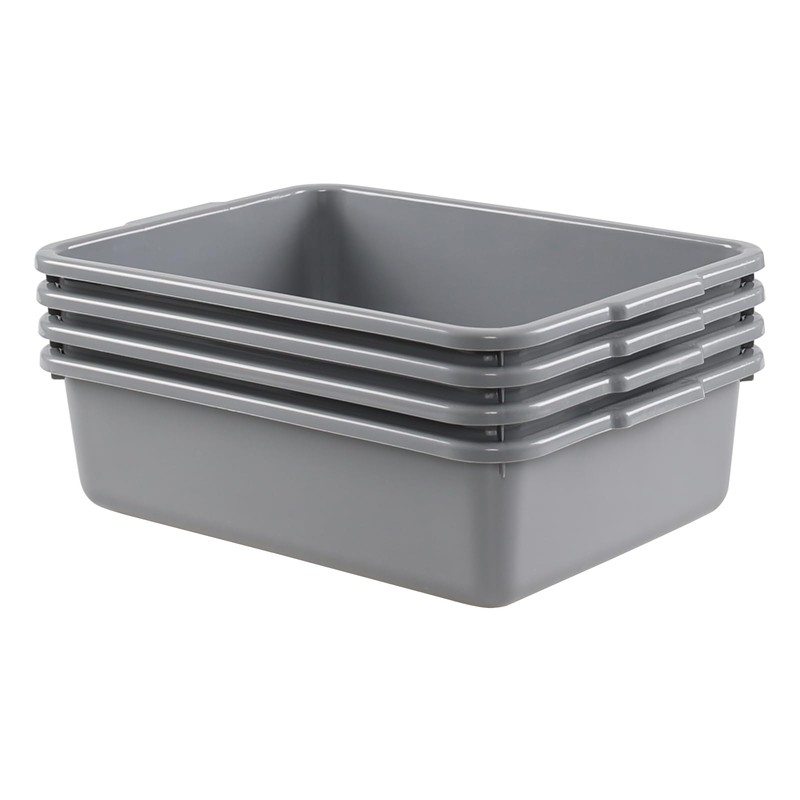 Cand 8 Liter Grey Plastic Bus Tubs, Small Commercial Bus