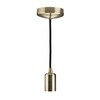 Knightsbridge 6 Inch E27 Contemporary Pendant Set in Antique Brass