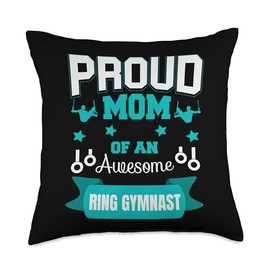 Ring Gymnastics Stickers Athlete Iron Cross Ring Gymnast Throw Pillow