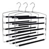 3 Quality Multi-Bar Metal Hangers - Real Heavy Duty, Space-Saving,