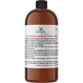 Glucoside Surfactant Base - Plant Derived All in One Natural Gentle Mild Rich Foaming Cleanser - Lauryl Decyl Coco Capryl Caprylyl Cosmetic Liquid Hand Soap Body Wash - 32 oz