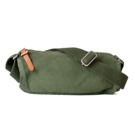 Butler Barner Sails Canvas Mini Roll Shoulder Bag, Reactive Dyed, Body Bag, Bag, Bag, Men's, Women's (F/Green), green
