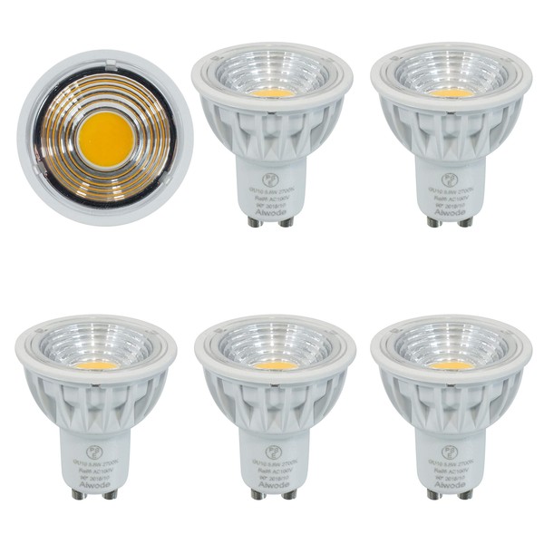 Aiwode 5.5W LED Bulb, Halogen Bulb 60W Equivalent, GU10 Base,