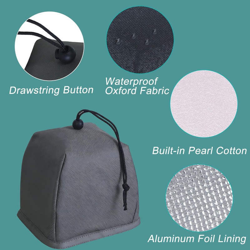 2 Pack Foldable Outdoor Faucet Covers, 6.3”H x 7”W Reusable