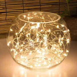 Highill 20LED Fairy Light Battery Operated, LED Lights with Timer Setting Warm White String Lights, 2M Silver Wire Starry Lighting, for Bedroom, Christmas Tree, Wedding Decor Idea Put in Jars（2pack）