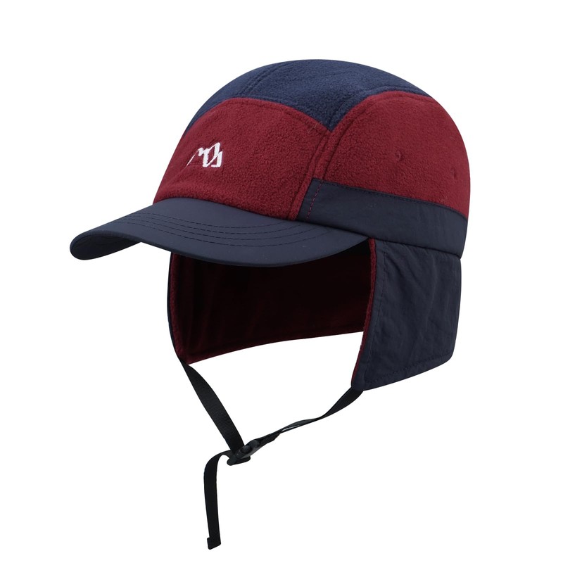 Clape Warm Earflap Baseball Caps 5 Panel Winter Cap Woolen