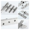 2pcs Pivot Hinge Rotating Hinge 360 Degree Stainless Steel Concealing