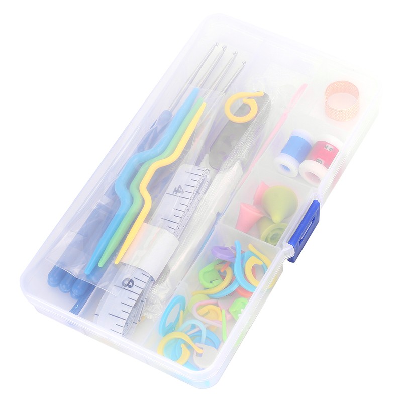 Household Crochet Hook Kit Sewing Needle Tape Measure Scissor Thimble