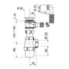 Wirquin 30723101 Sink Drain Fitting with Stainless Steel Valve and