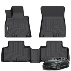 ANBINGO®-Floor Mats for Genesis GV80 2021-2026 Only 5 Seats (Not Fit Coupe), Car Mats for Genesis GV80 All Weather Floor Mats Protection TPE Front & Rear Row Waterproof GV80 Accessories