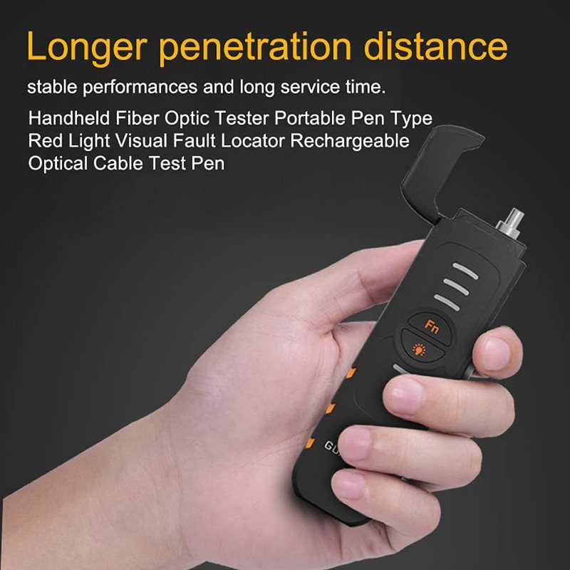 DEWIN FTTH Fibre Optic Tester, 15 km Visual Error Locator,