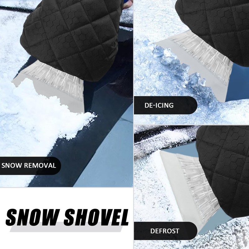 MAXQUU 2 Piece Car Ice Scraper Set, Car Windshield Ice