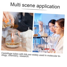 VILLFUL 50 pcs Plastic Tubes with Screw Caps Lightweight Lab Sample Containers for Scientific Experiments Easy to Use Compact Design Laboratory Supplies