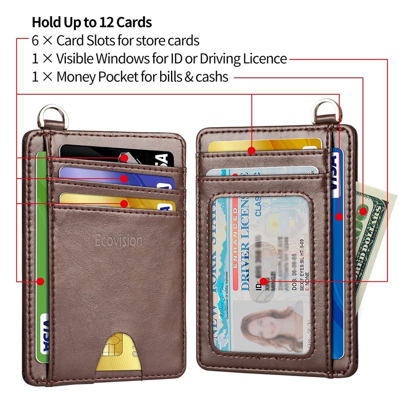 EcoVision Slim Minimalist Front Pocket Wallet, RFID Blocking Credit Card