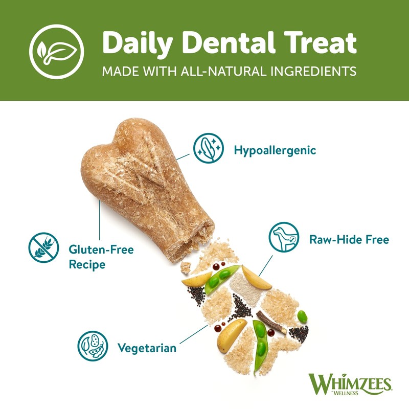 WHIMZEES By Wellness Rice Bone, Natural and Gluten-Free Dog Chews,