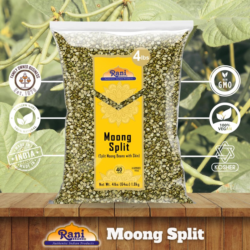 Rani Moong Split (Split Mung Beans with Skin) Lentils Indian
