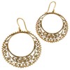 Earrings Tribal Antique Brass Golden spirals Circle Round Earrings