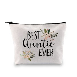 Aunt Gifts Best Auntie Ever Gifts Auntie Gifts from Nephew Niece for Christmas Birthday Gifts Cosmetic Bag (Best Auntie Ever Bag CA)