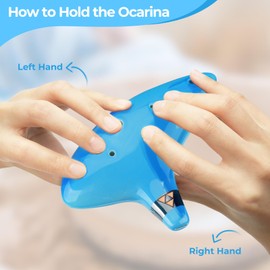 Ohuhu Zelda Ocarina with Song Book - 12 Hole Alto C Zelda Ocarina Play by Link Triforce Gift (Light Blue)