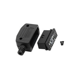 HEROFFIX 16 Pin OBD2 Diagnostic Connector Female Adapter Shell Kit Black DC 12V for Car Replace Parts