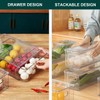 LALASTAR Fridge Drawers, 3-Pack Clear Stackable Pull Out Refrigerator Organizer