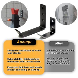 Aucuqu 6 Tons Jack Stands Wall Mount Organizer, Heavy Duty Stainless Steel Holder Hook|Fits 6 Ton Jack Stands 4 Packs