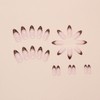 24Pcs Leopard French Tip False Nails Long Almond Press on