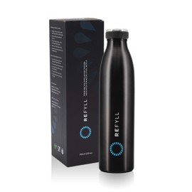 REFYLL Stainless Steel Water Bottle "dailyFYLL" - 500 ml, 750 ml, 1 Litre - Leak-Proof Thermos Flask with Double-Walled Vacuum Insulation - Insulated Flask for Sports, University, Office, School