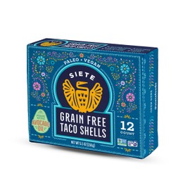 Siete Grain Free Taco Shells | Gluten Free | Paleo | Vegan | Non GMO (Pack of 4)