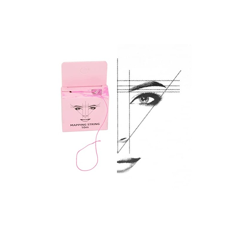 3pcs 32.8ft Microblading String Measure 15ml Pre-inked Eyebrow Mapping String