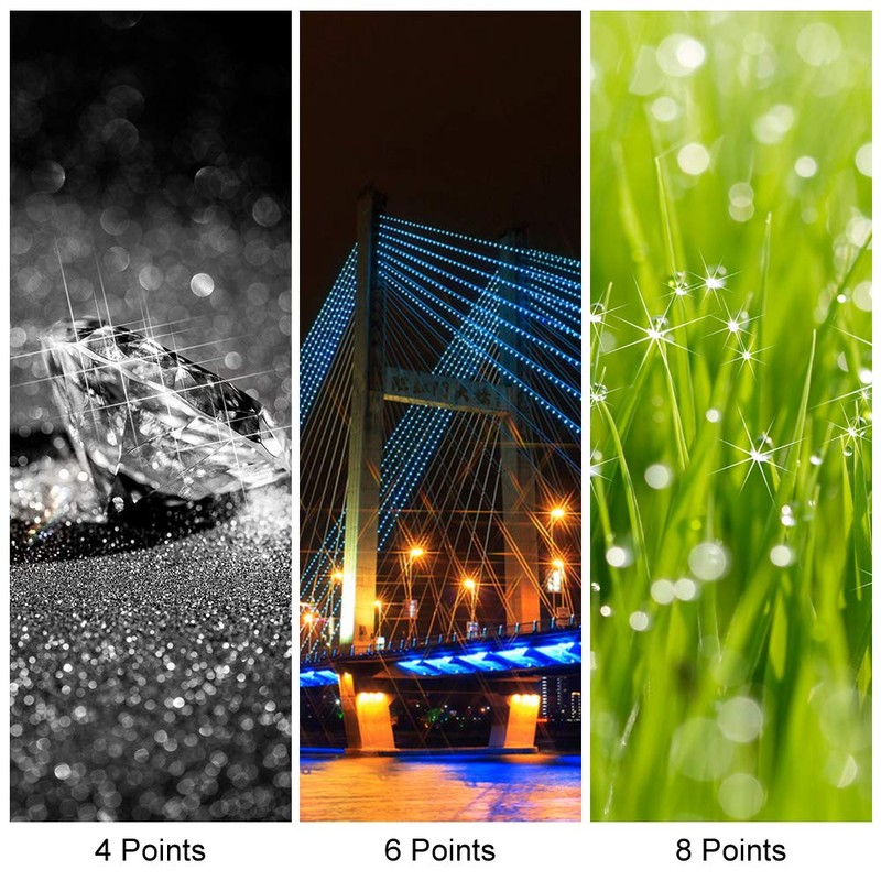Fotover 77mm Sternfilter 3 Teiliges (4 Punkte, 6 Punkte, 8