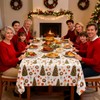 Christmas Tablecloth 60x84 Inch - Festive Xmas Tree & Red