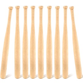 Marsui 36 Pack Unfinished Mini Baseball Bat 8 Inch Unpainted Wood Baseball Bats for Painting Keychain Action Figures DIY Craft Projects Ball Sports Party Favors
