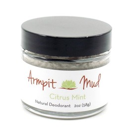 Armpit Mud (Citrus Mint)Natural Deodorant for Women and Men with Bentonite Clay Absorbs Wetness Naturally 2 OZ Jar Paraben Free Phthalate Free