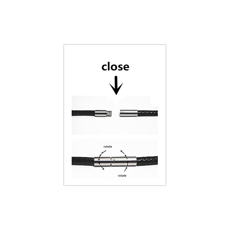 Glory Qin - Cuerda de piel negra de 2 mm