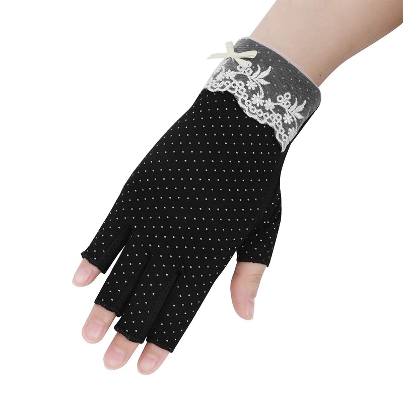 RUIXIA1 Women's Half Finger Driving Gloves, Bicycle Gloves, Fingerless Gloves,