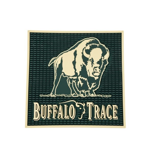 Buffalo Trace Bar Mat, 12 x 12 Inches, Green, Square,