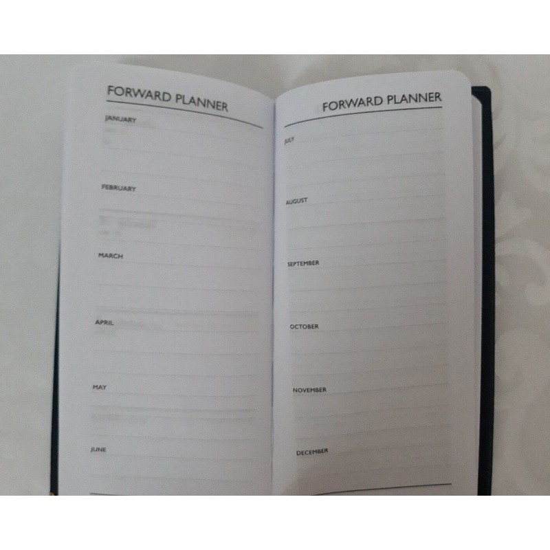 2025 Slim Line Week to View Padded Diary Metal Corner