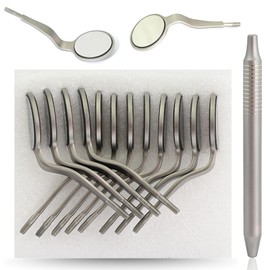 MASTERYD MIR#5DS/12 Dental Mouth Mirror Double Sided Cone Socket #5 Front Surface 12 Pcs with Mirror Handel #5 Dental Instruments DN-2468