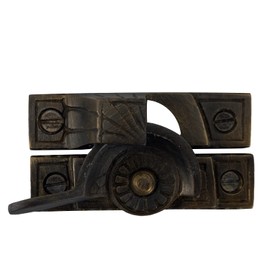 Victorian Style Window Sash Lock in Hand Highlighted Bronze