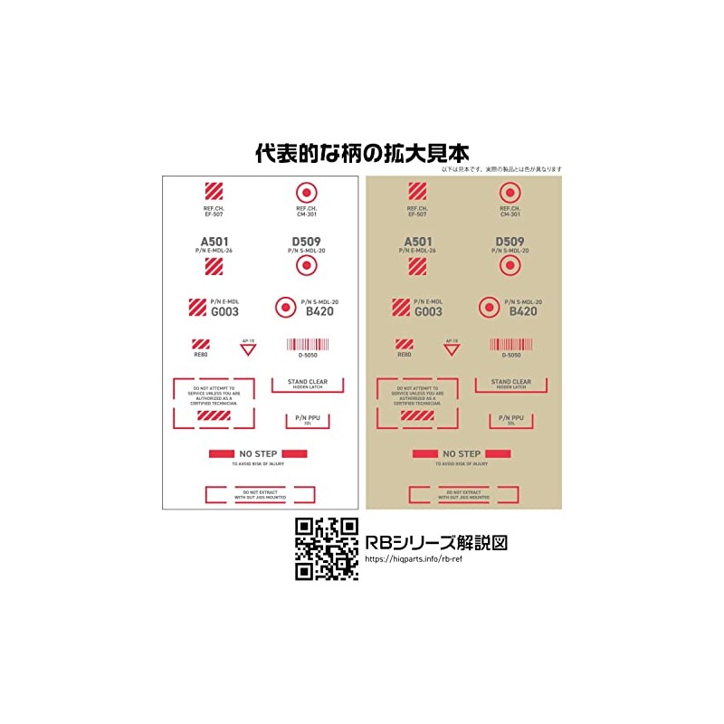 HiQparts 1/144 RB03 Caution Decal Red & Gray 1 Piece