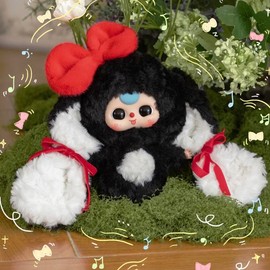 Baby Three Bunny Returns Plush Blind Box Keychain – Mystery Rabbit Doll Bag Charm, Cute Collectible Gift for Kids & Fans:_Single Box (1 pcs)