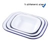 Webake Enamelware Roasting Pan 3 Pack Enameled Steel Oblong Pie